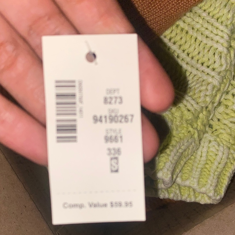 American Eagle Outfitters Neon Green Cable Knit Sweater - Picture 5 of 5